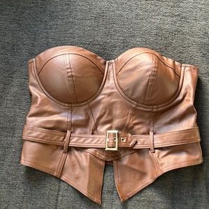 Brown corset like top